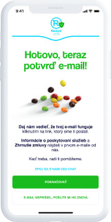 Obrazovka s aplikáciou Radosť - inštalácia eSIM