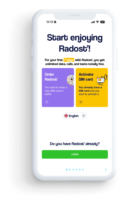 Start enjoying Radosť